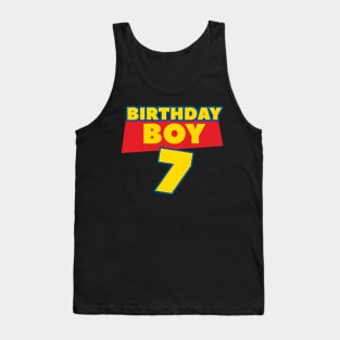 7th Birthday Boy B-day Gift For Boys Kids Tank Top